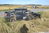 Wypadek w miejscowości Osowa. Dwie osoby trafiły do szpitala