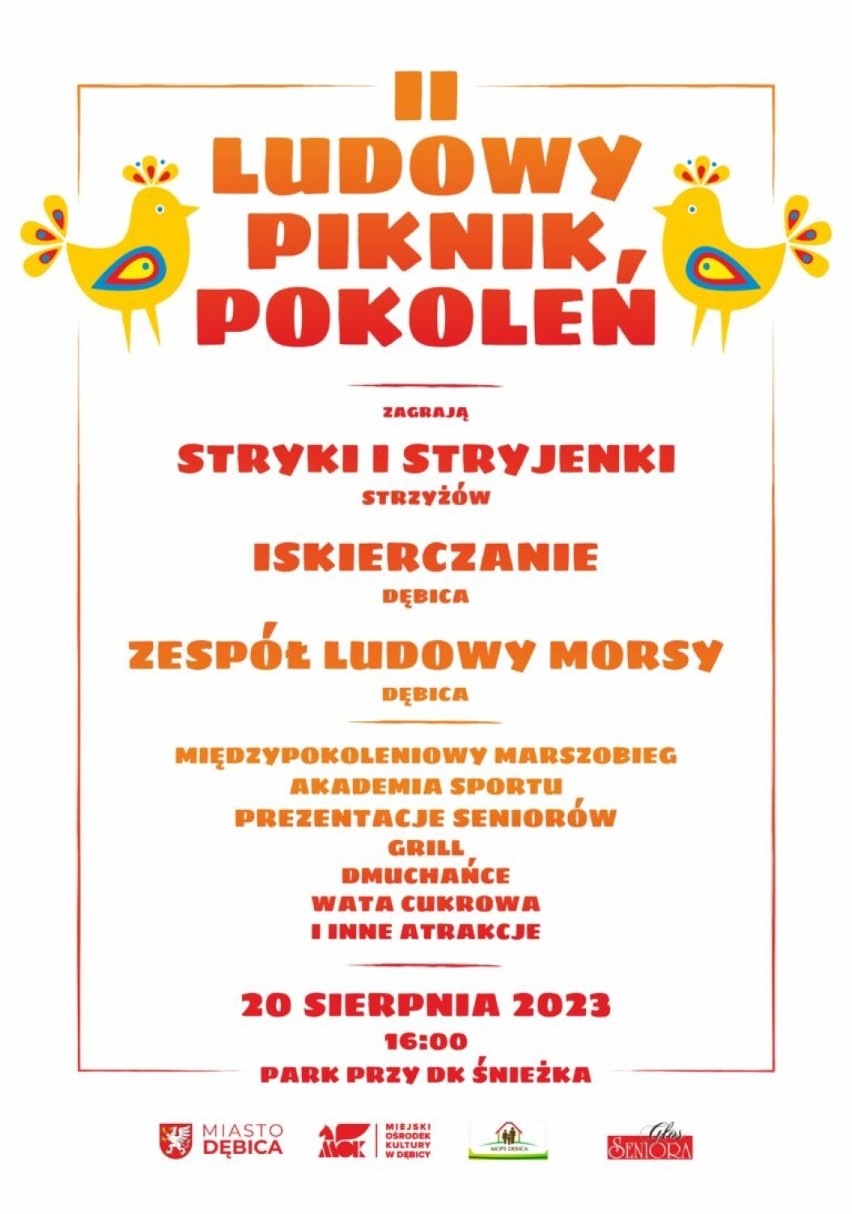 Ludowy Piknik Pokoleń już w najbliższą niedzielę w Dębicy. Sprawdźcie program wydarzenia