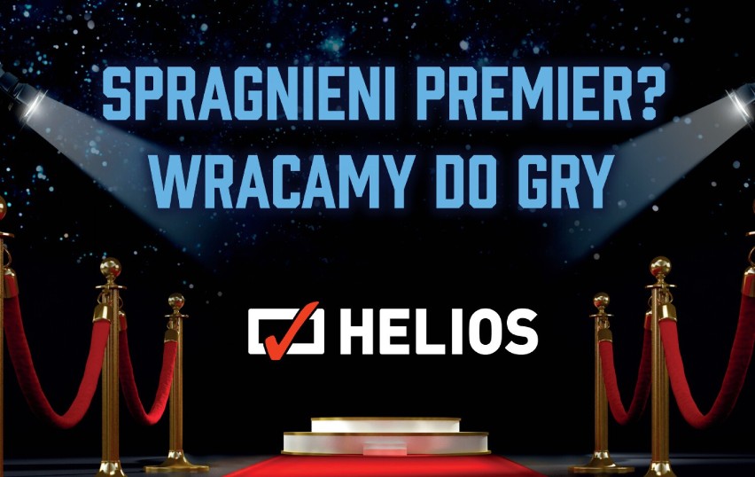 Kino Helios w Piotrkowie znów otwarte od piątku, 21 maja....