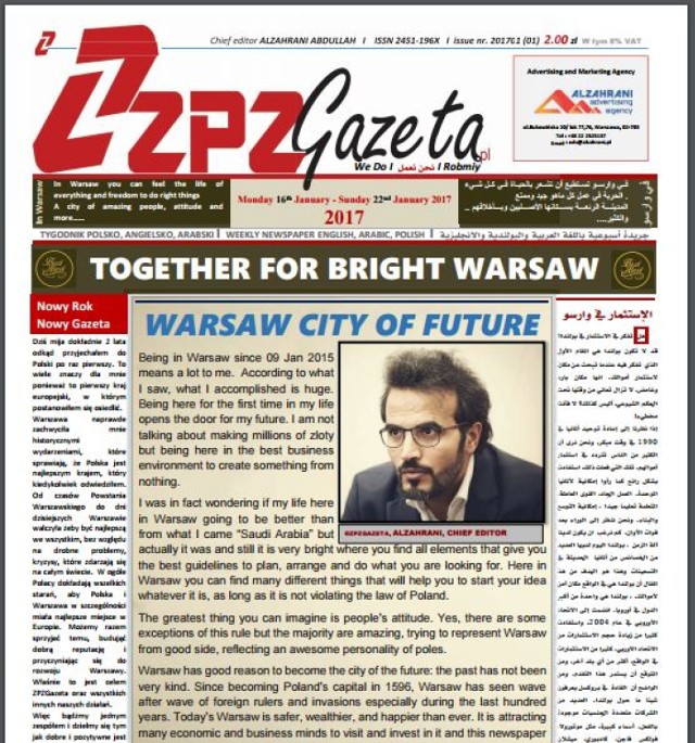 W Warszawie wychodzi trójjęzyczna gazeta. Po polsku, angielsku i arabsku
