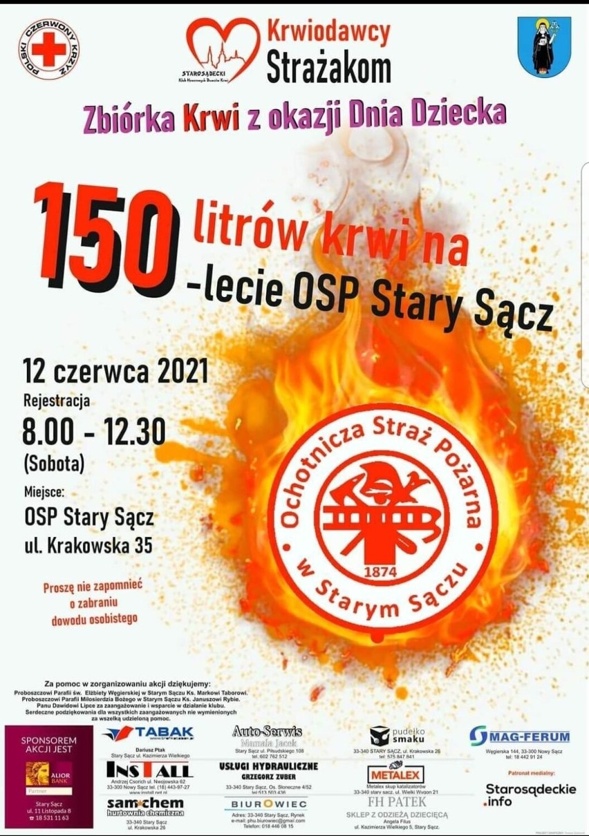 OSP Stary Sącz0- 150 litrów krwi na 150-lecie OSP Stary...