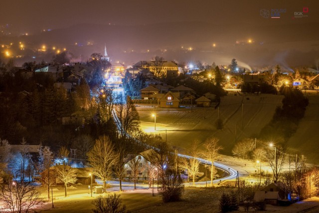 Nocna panorama Nowego Żmigrodu