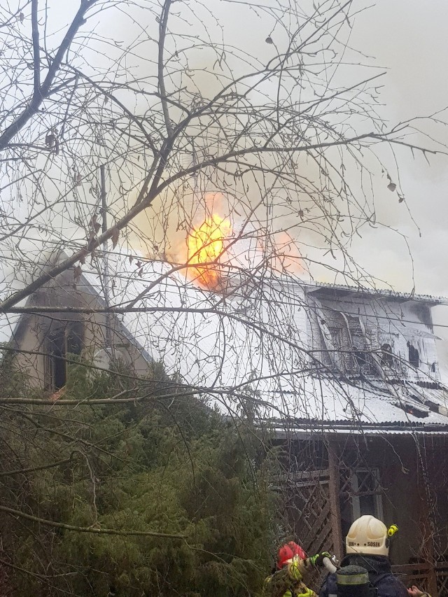 Pożar wybuchł w samo południe. Dym był widoczny w całym mieśie