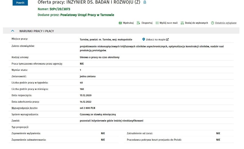 Najnowsze oferty pracy w Tarnowie i regionie tarnowskim...