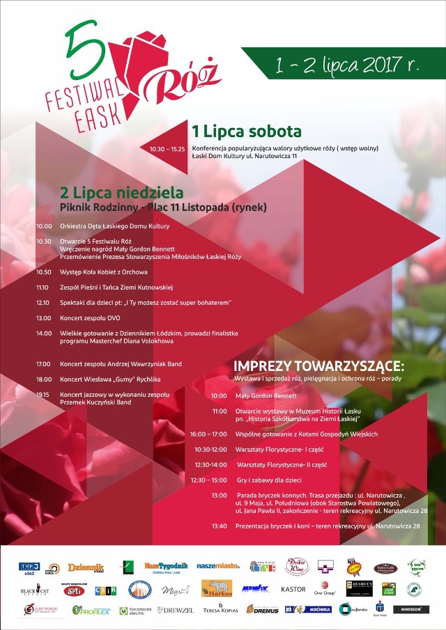 5. Festiwal Róż w Łasku. Program