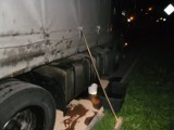 Jarocin: Ciężarówka z uszkodzonym zbiornikiem paliwa
