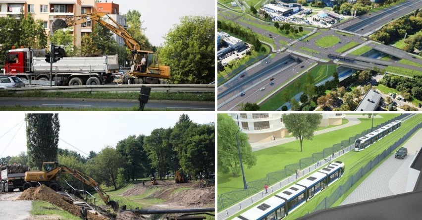 Kraków. Postępują prace na budowie linii tramwajowej do Górki Narodowej. Na trasę na Azory jeszcze długo poczekamy
