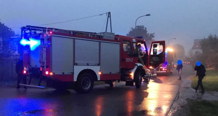 Pożar pustostanu w Pucku przy ul. Pomorskiej