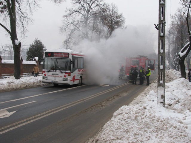 Pożar autobusu w Zduńskiej Woli, miejsce zdarzenia