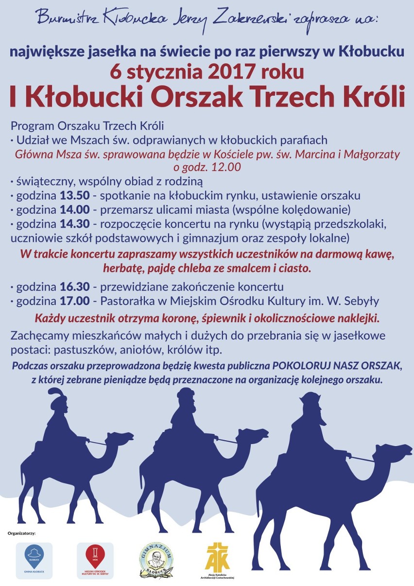 Orszak trzech Króli przejdzie ulicami Kłobucka