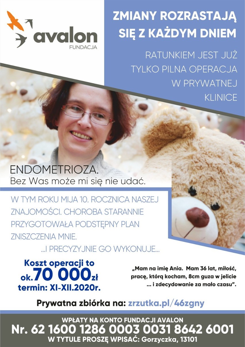 Ania Gorzyczka prosi o wasze wsparcie. Potrzebne jej 70 tys....