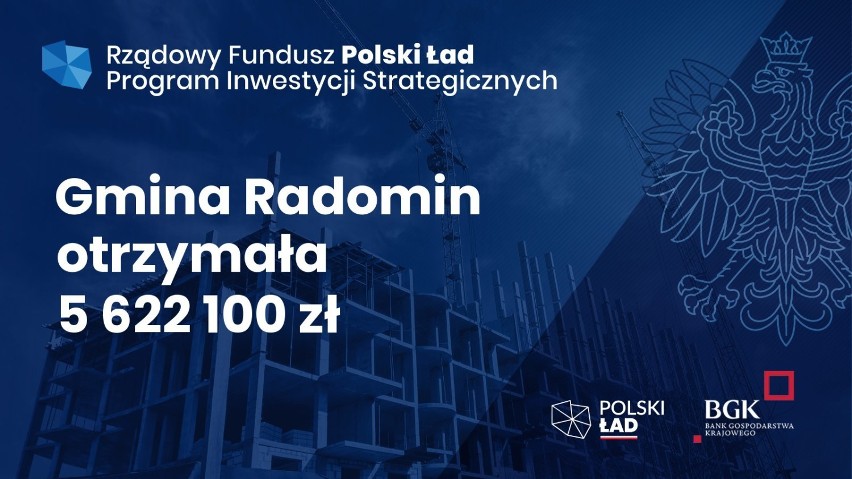 Gmina Radomin: 5622100 zł na:...