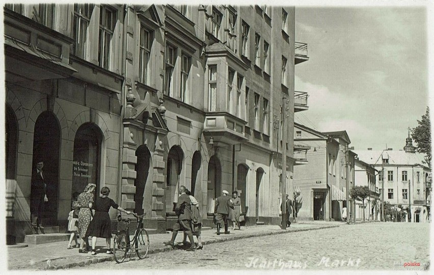 Rynek w Kartuzach rok 1940