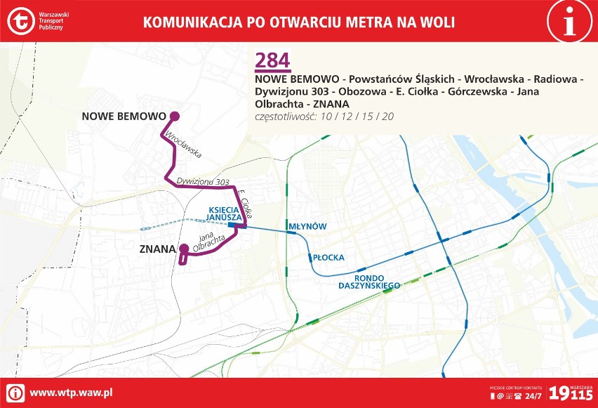 Autobusy po otwarciu metra na Woli. 20 autobusów zmienia swoje trasy. Jedna linia całkowicie wycofana