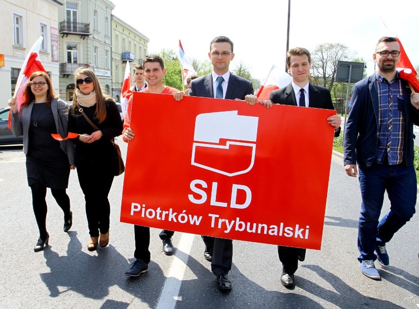 Pochód 1-majowy w Piotrkowie. SLD uczciło Święto Pracy