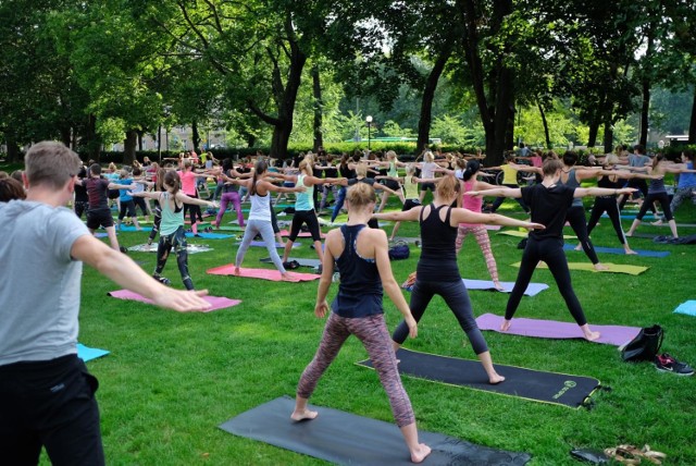 Joga w Łazienkach. Przyjdź na plenerowe zajęcia do parku