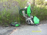 Groźny wypadek w Kobylej Górze. Motocyklista został ciężko ranny