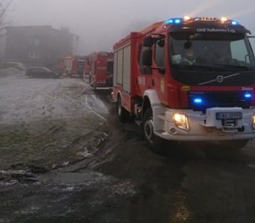 Pożar w miejscowości Brzezinka na ulicy Słonecznej....