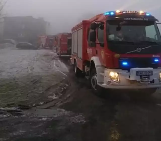 Pożar w miejscowości Brzezinka na ulicy Słonecznej. 20.12.2020