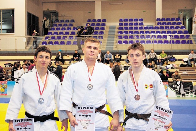 Judocy Gwardii: Damian Popiel, Daniel Bielecki i Jakub Poniecki.