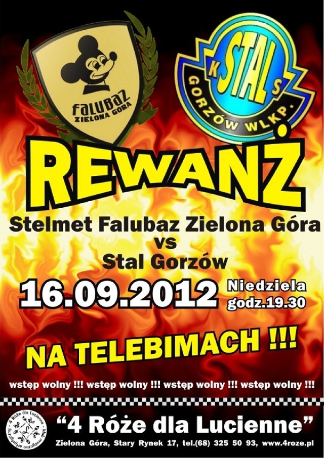 Rewanżowy mecz: Falubaz Zielona Góra vs Stal Gorzów - zapraszamy na transmisję