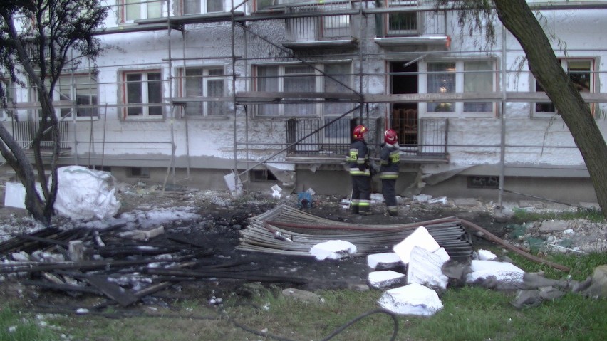 Pożar na ulicy Serbinowskiej w Kaliszu