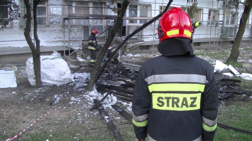 Pożar na ulicy Serbinowskiej w Kaliszu