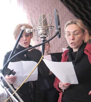 Krystyna Wiśniewska i Maria Meyer podczas wczorajszego nagrania.