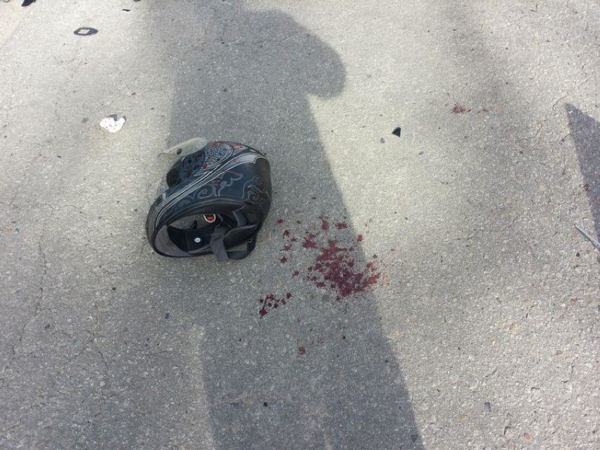 Wypadek motocyklisty w Bolechówku [ZDJĘCIA]