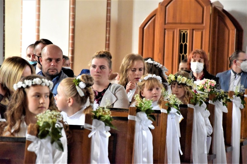 Kościół Mariacki w Sławnie podczas Pierwszej Komunii Świętej...