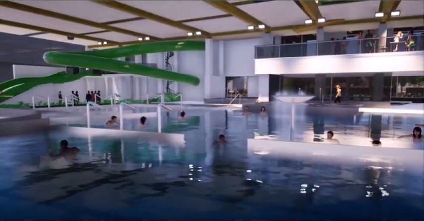 Częstochowski aquapark rośnie jak na drożdżach [ZDJĘCIA, FILM] Teren budowy w czwartek wizytował prezydent Krzysztof Matyjaszczyk
