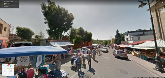 Targ w Olkuszu na Google Street View