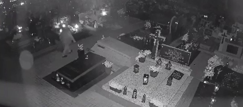 Złodziej na cmentarzu w Wielkopolsce grasuje po nocach!...