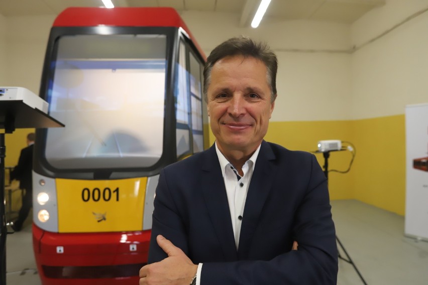 Spółka MPK Łódź zaprezentowała symulator jazdy tramwajem.