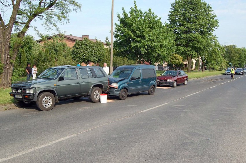 Wypadek przy ul. Kaliskiej we Wrześni.