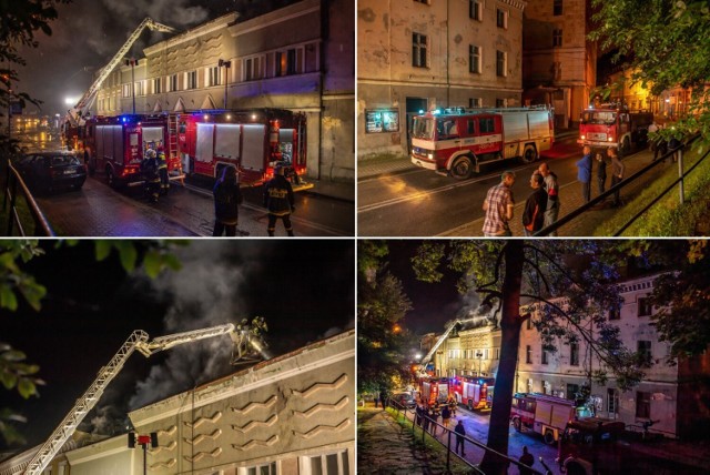 W kurorcie Lądek Zdrój w centrum miasta zapaliła się kamienica