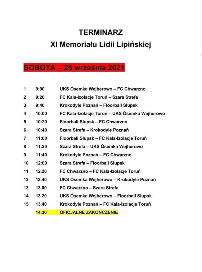 XI Memoriał Lidii Lipińskiej w Rumi. Upamiętnią rumską trenerkę