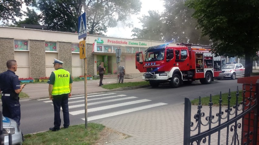 Pożar w budynku przedszkola przy ul. Wileńskiej w Oleśnicy