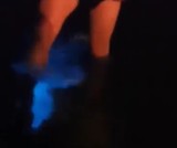 Niecodzienne zjawisko w Zatoce Puckiej: warto zobaczyć to wideo! Woda rozświetla się na niebiesko podczas brodzenia | WIDEO