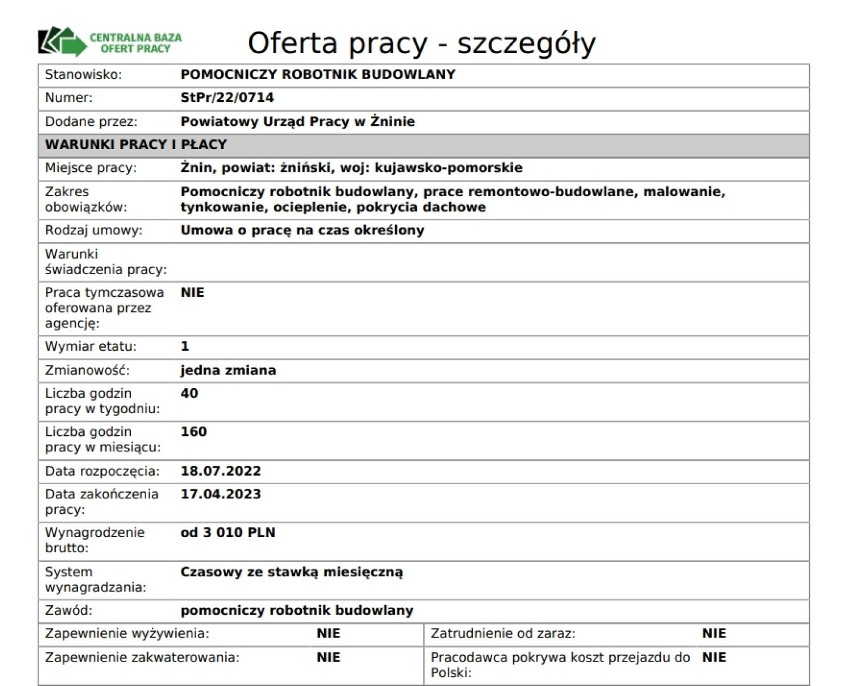 Nowe oferty firm ze Żnina i okolic. Takie są możliwości pracy na Pałukach  [12.07.2022] 