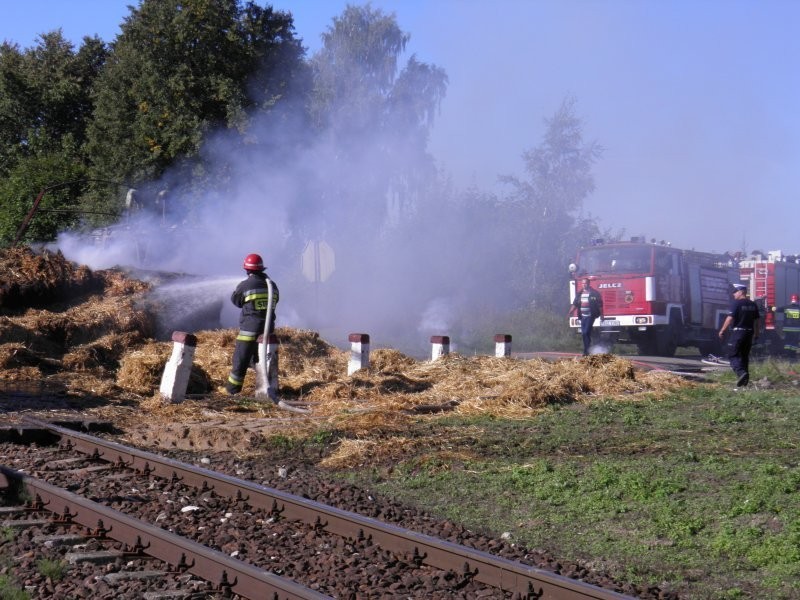Pożar ciężarówki w Kozłowie - zdjęcia