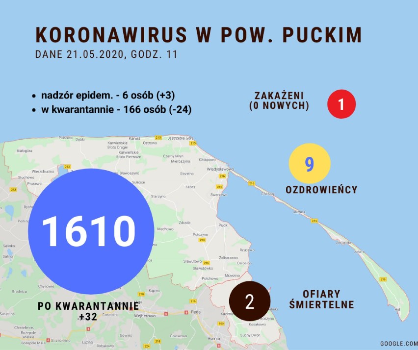 Gdzie są zakażeni w powiecie puckim i w województwie...