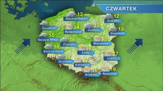 Dziś będzie pochmurnie w Szczecinie. Możemy też się spodziewać ...
