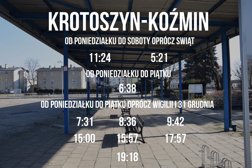 INFORMATOR PKP i PKS: godziny odjazdów pociągów i autobusów z Krotoszyna. To warto wiedzieć 
