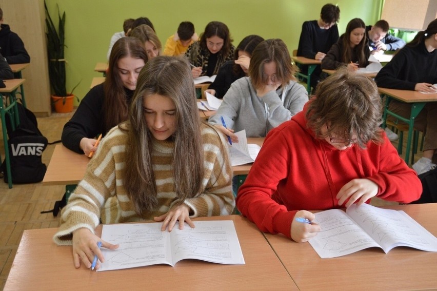 Próbna matura z matematyki w Samorządowym Liceum Ogólnokształcącym imienia Cypriana Kamila Norwida w Stalowej Woli. Zobaczcie zdjęcia