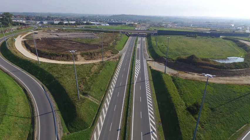 s52: nowe zdjęcia lotnicze z budowy północnej obwodnicy...