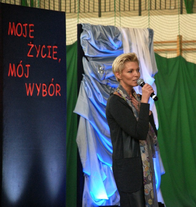 Ilona Felicjańska spotkała się z uczniami Gimnazjum w Wolborzu