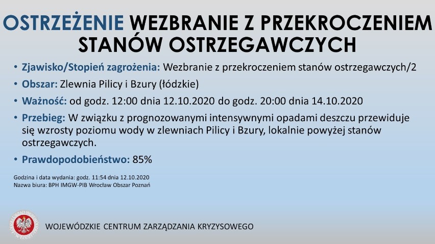 Ostrzeżenie przed intensywnymi opadami deszczu dla powiatu tomaszowskiego i opoczyńskiego