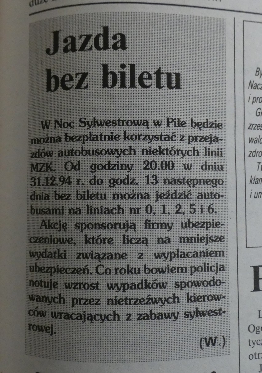 Denominacja, "Gościrada", plebiscyt i skręty. Tygodnik Pilski, 1995 rok