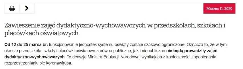 Komunikat Kuratorium Oświaty w Łodzi